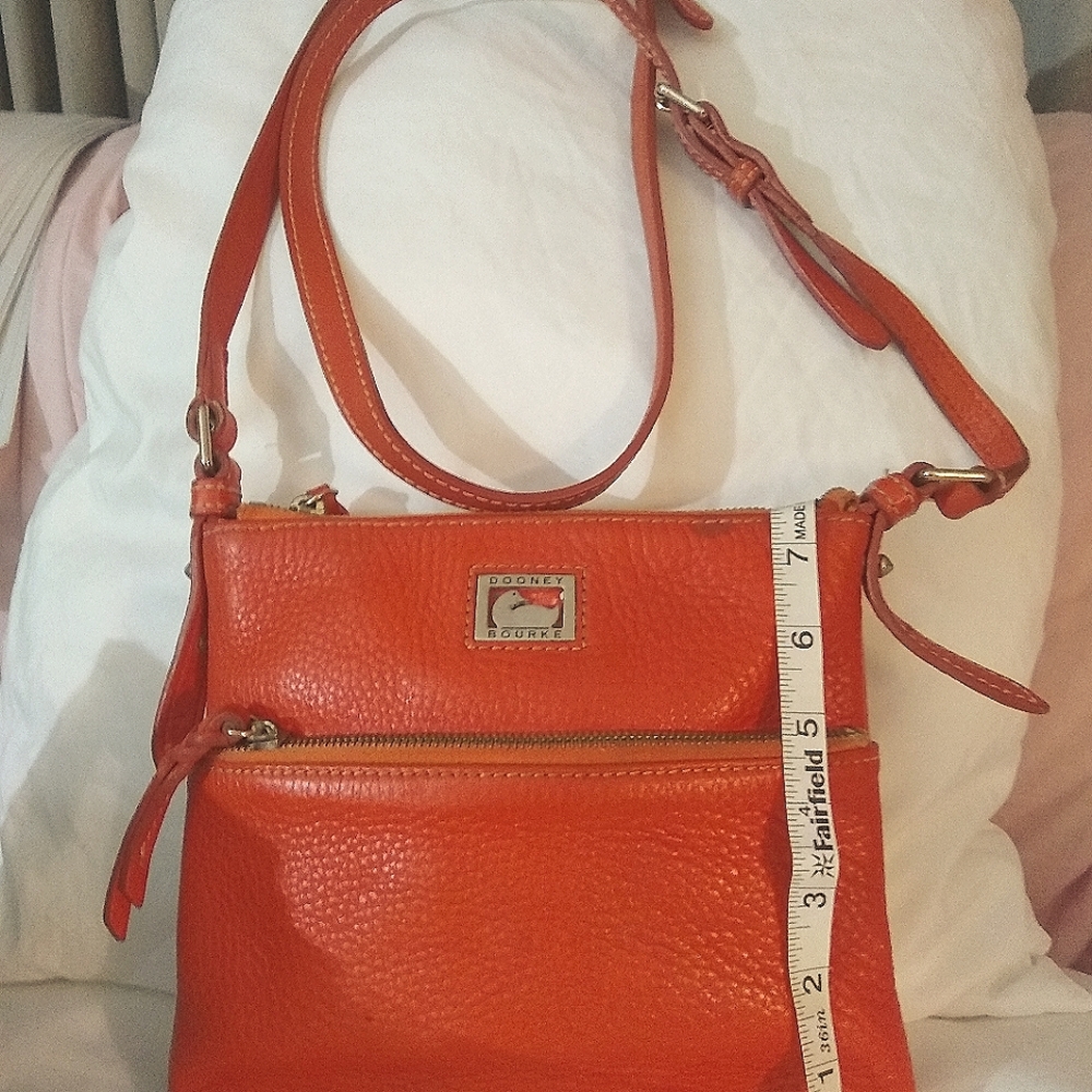 Dooney & Bourke orange leather crossbody